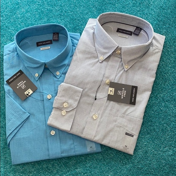 NWT men’s button down shirt medium. Van Heusen - Picture 9 of 9